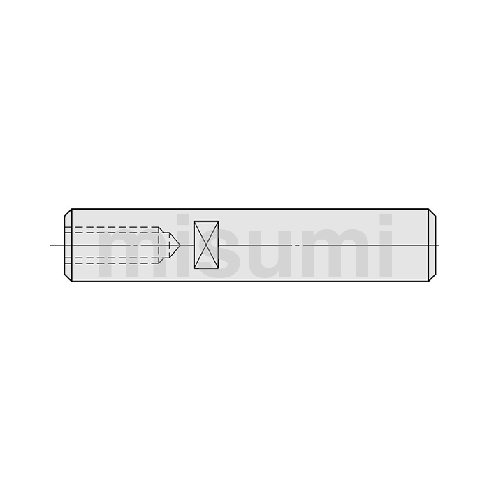 经济型 导向轴一端内螺纹带扳手槽型