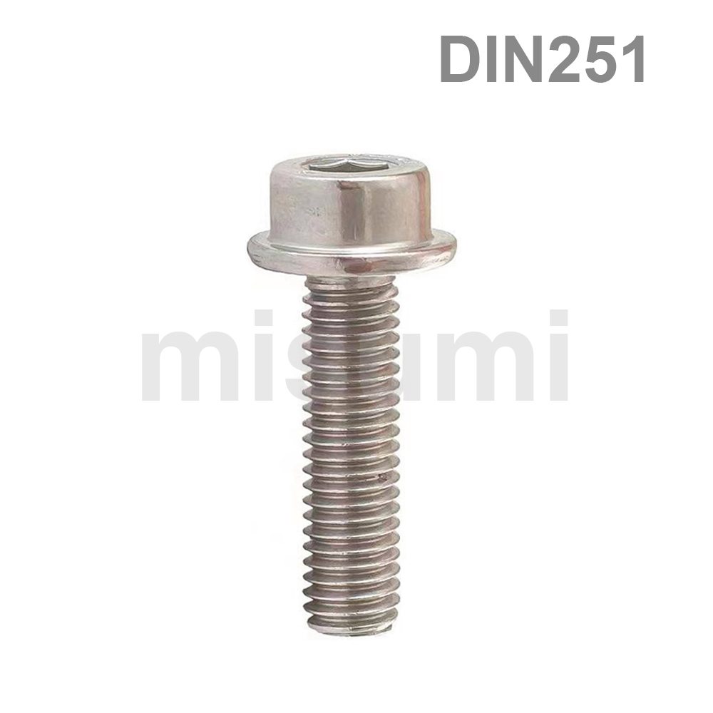 Hex Socket Flanged Head Cap Screw, Stainless Steel DIN251 (Boxed)