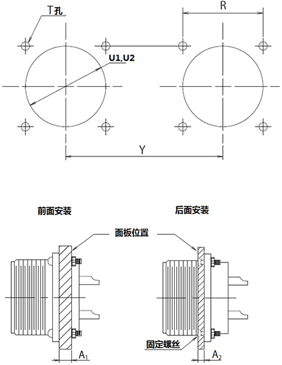 面板法兰安装图