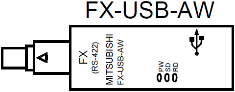 米思米misumi三菱MitsubishiFX3系列USB/RS-422转换器尺寸图