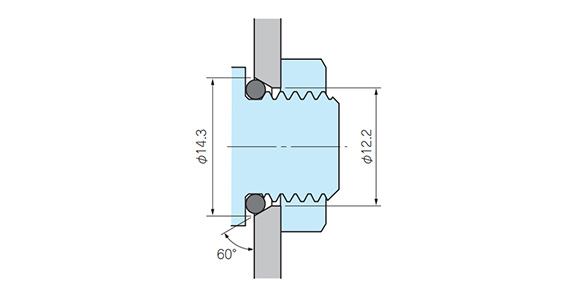 孔加工图：使用螺母 ※使用螺母时，适用最大板厚为4.0 mm。