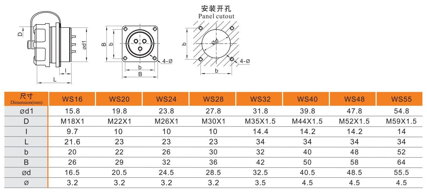 连接器WS系列_威浦WEIPU圆形连接器-米思米官网