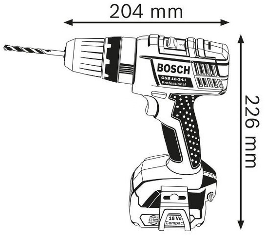 bosch博世电钻尺寸图