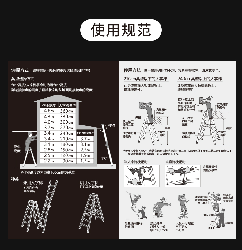铝合金四脚可伸缩人字梯RYZ_长谷川HASEGAWA脚凳-米思米官网