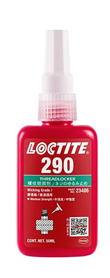 LOCTITE乐泰290可拆卸耐高温耐油中高强度型螺纹锁固胶/厌氧密封胶/胶粘剂/厌氧胶产品正面图片