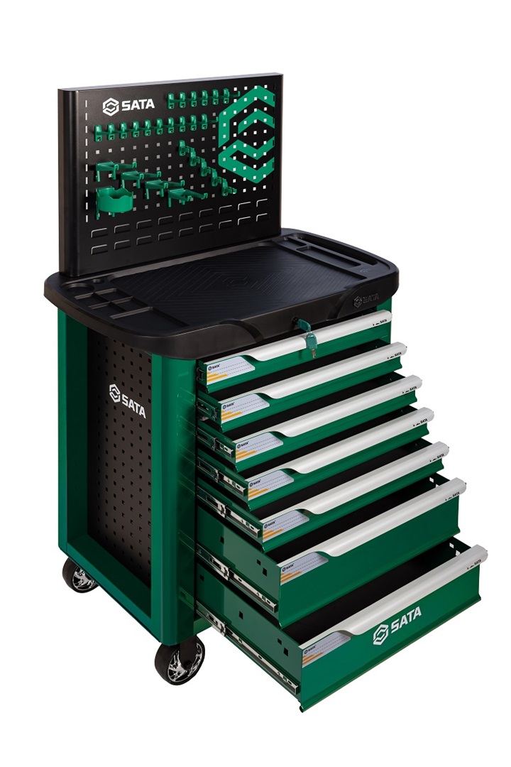 工具 世达七抽屉带轮工具车_世达SATA TOOLS 钢制大型工具车-米思米官网