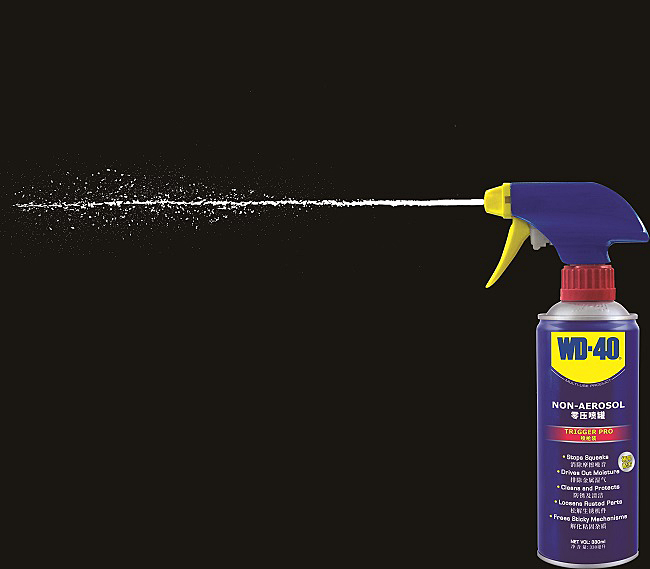 WD-40除湿防锈润滑剂/防锈剂/除锈剂集中喷射使用方法示意图