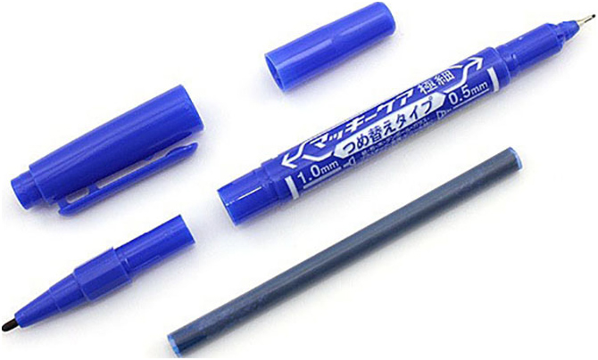 蓝色斑马YYTS5记号笔