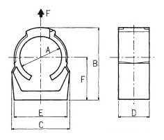樹脂バンド キャッチイット PP（さや管 CD管用） 外形図