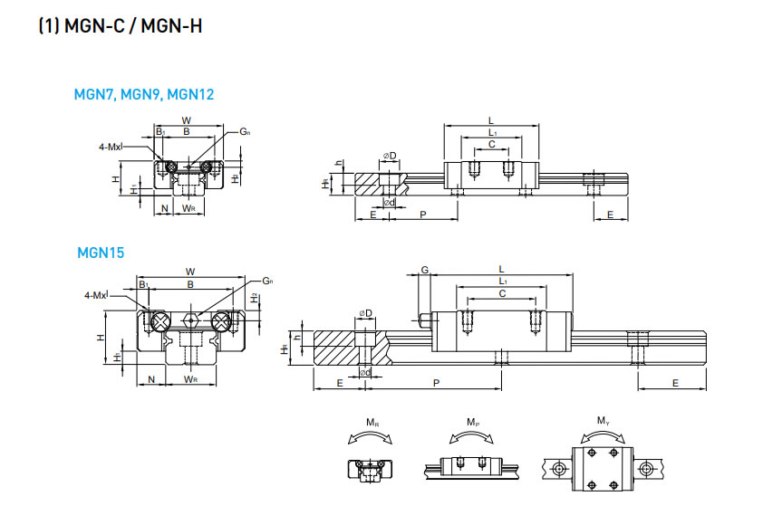 导轨 mgn-微小型滚珠线性滑轨
