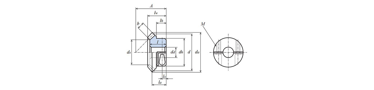 等径锥齿轮 B-LOCK SUS304 不锈钢棒(JIS G 4303)的外形图