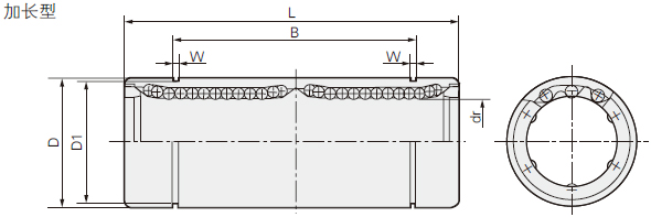 美亚特 MYT 直线轴承 标准型 加长型  尺寸图