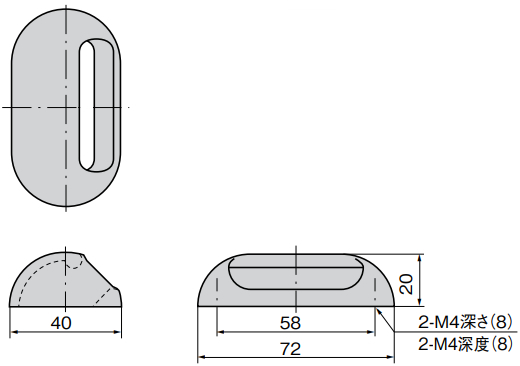 塑胶圆型拉手 AP-280 尺寸图