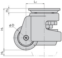 水平调节支撑型脚轮 K-92 尺寸图2