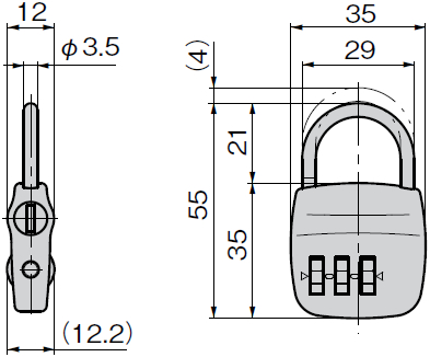 米思米misumi泷源takigen密码挂锁尺寸图