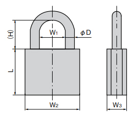 挂锁 C-555 尺寸图