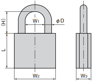 挂锁 C-555N 尺寸图