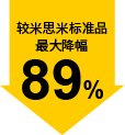 最大降幅89%