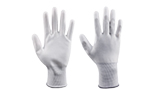白色PU涂掌涤纶手套