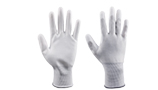白色PU涂掌涤纶手套