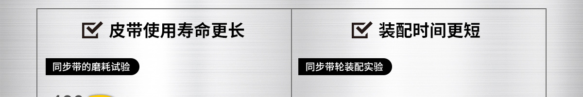 米思米规格 皮带使用寿命更长，装配时间更短