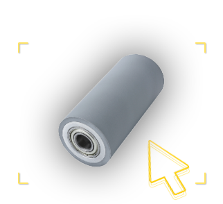 包胶滚轮 
带轴承型