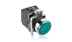按钮开关 XB4B型弹簧复位带灯平头按钮22mm