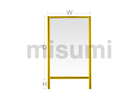 口字型标准尺寸 安全围栏组件 (3030轻型黄色)