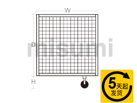 口字型标准尺寸 围栏门组件 (3030轻型银色)