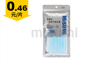超舒适蓝色平面口罩(5片装)