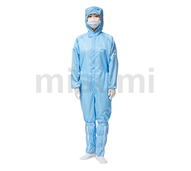 蓝色条纹防静电连帽连体服