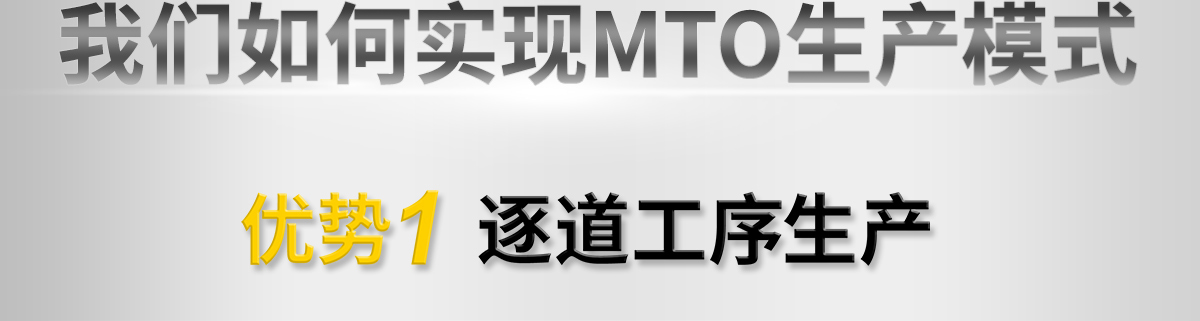 优势1 逐道工序生产