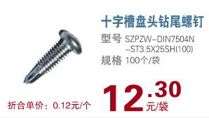 十字槽盘头钻尾螺钉-SZPZW