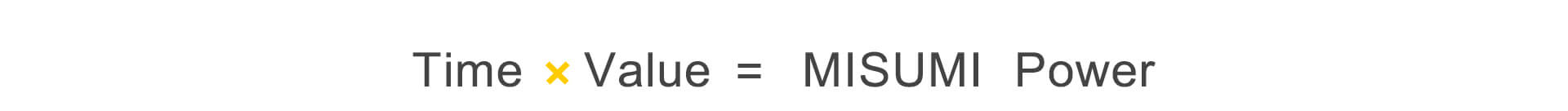 Time X Value = MISUMI Power