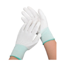 白色PU掌面涂层手套