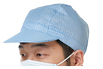 防静电小工帽(蓝色网格)