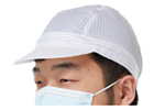 防静电小工帽(白色条纹)