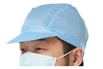 防静电小工帽(蓝色条纹)