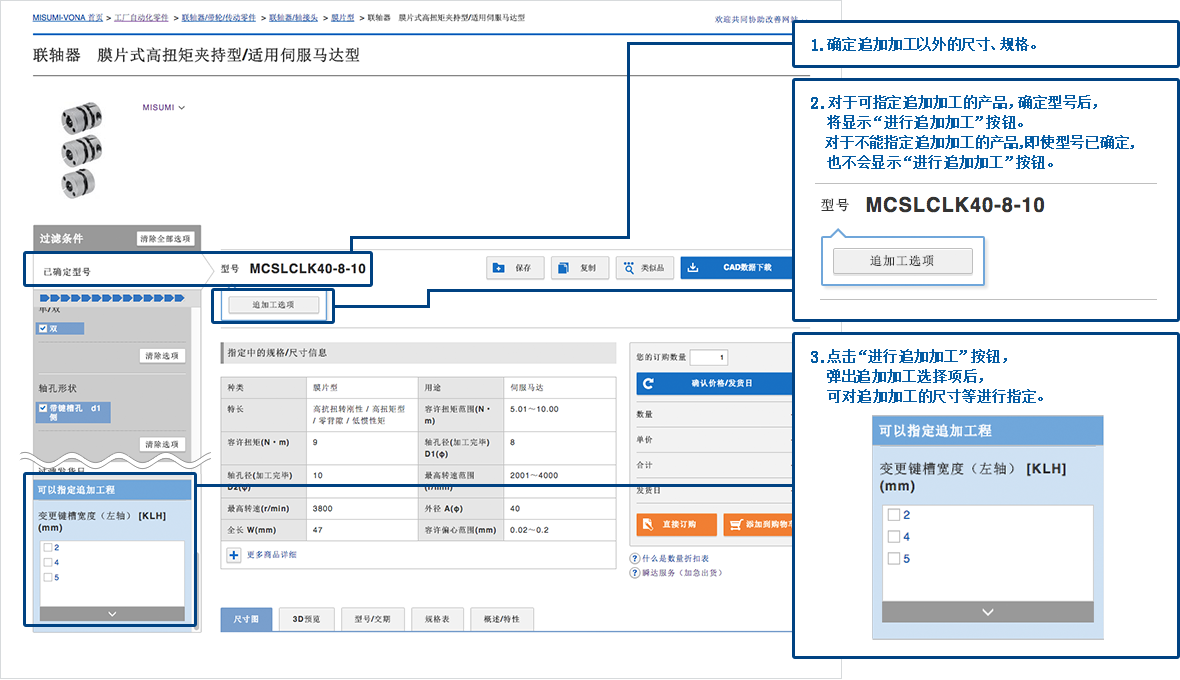 网上追加加工指定方法