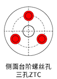 側面ザグリ穴（3つ穴）ZTC